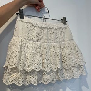 Love shack fancy size “P” crochet skirt